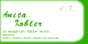 anita kobler business card